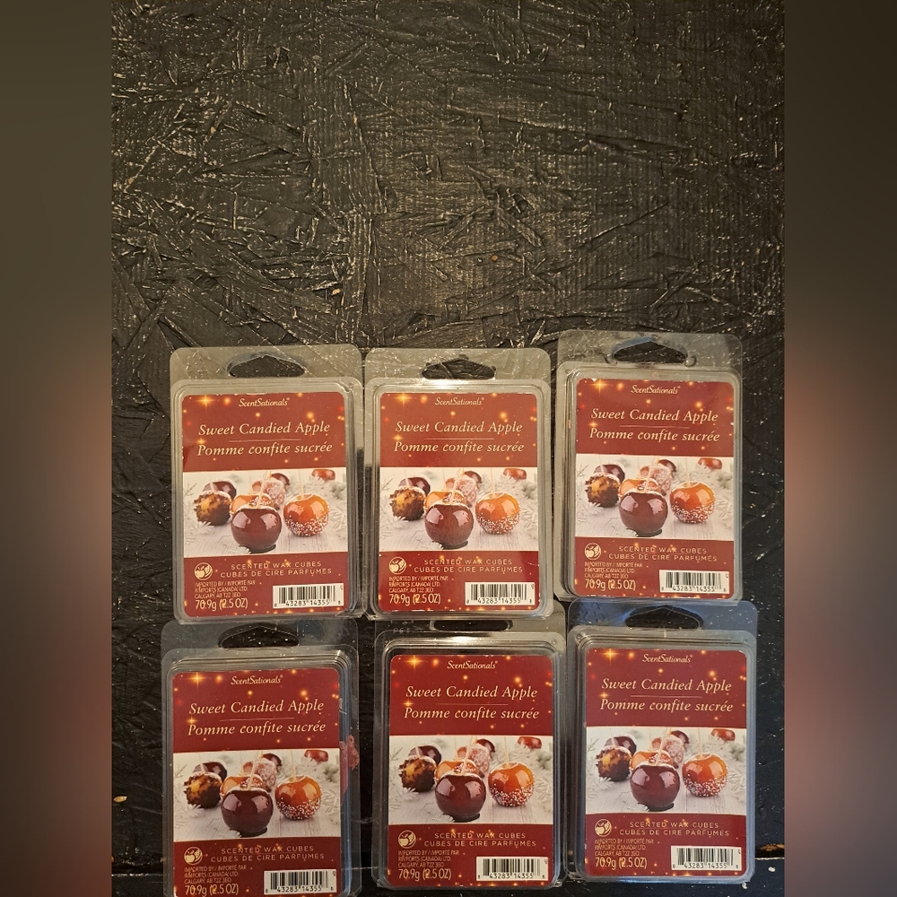 Lot Of 6 ScentSational Sweet Candied Apple Wax Melts